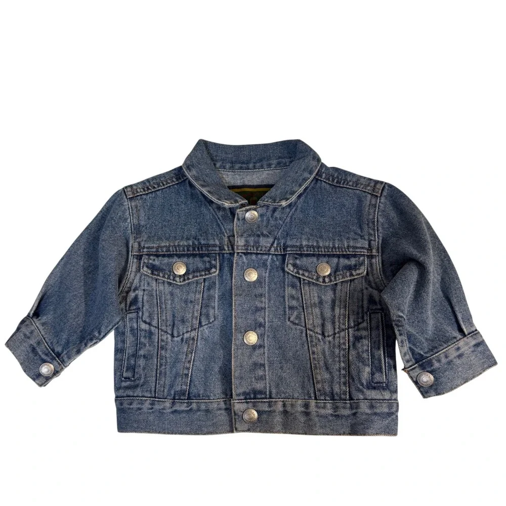 Vintage Classic Gap Baby Denim Light Wash Snap Jean Jacket 3-12 months retro boy